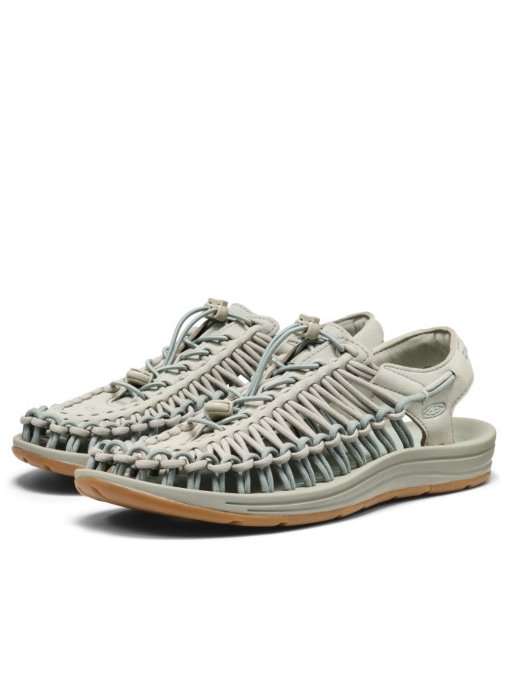 Keen  UNEEK Sandal in Light Gray and Sage Eur 41